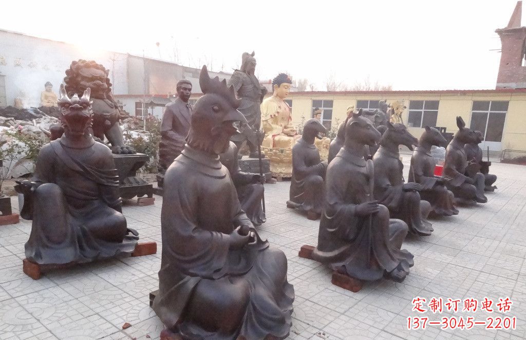 福建定制十二生肖头像铜雕