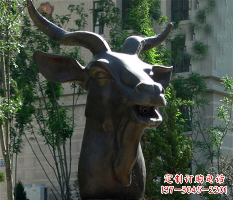 福建十二生肖铜雕羊首饰