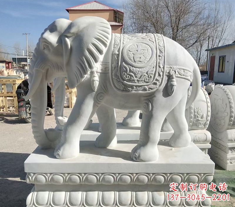 福建石材大象雕塑