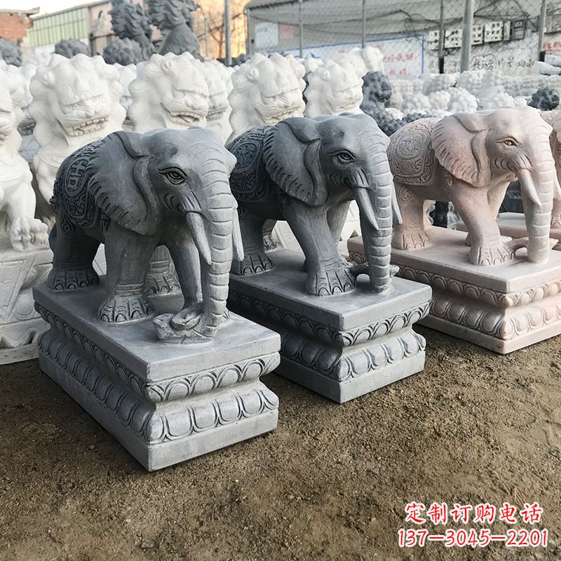 福建中领雕塑：精美大象雕塑