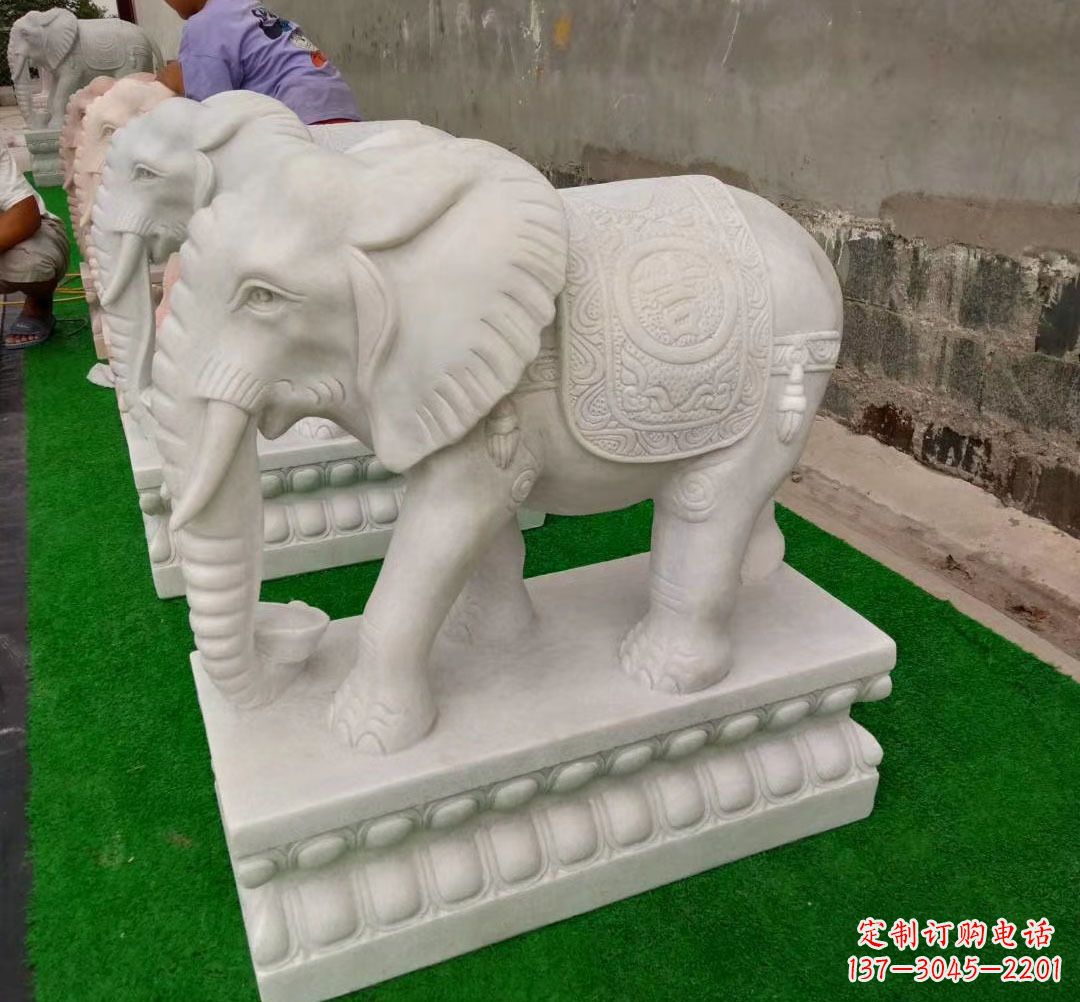 福建精美石雕大象,传承百年文化