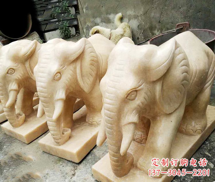 福建石雕大象喷水雕塑,令人惊叹的艺术之作