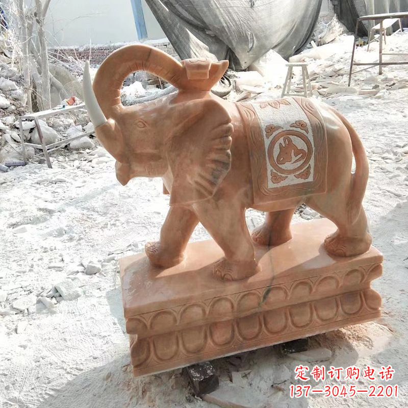 福建石雕大象招财大象吉祥大象寺庙大象