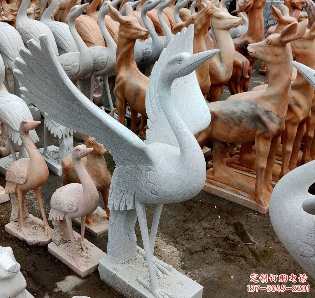 福建丹顶鹤雕塑,令您汲取自然之美