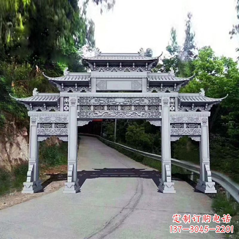 福建艺术品般的牌楼雕塑