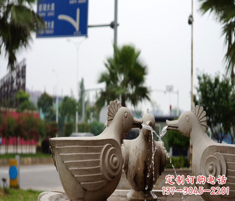 福建石雕动物喷泉雕塑