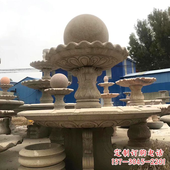 福建拥有祥和之美的玉石风水球雕塑