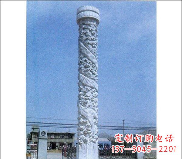 福建中领雕塑厂家-优质定制龙柱石雕