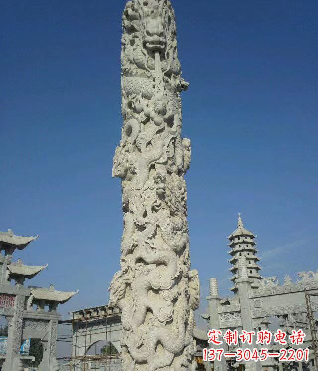 福建石雕华表龙柱雕塑