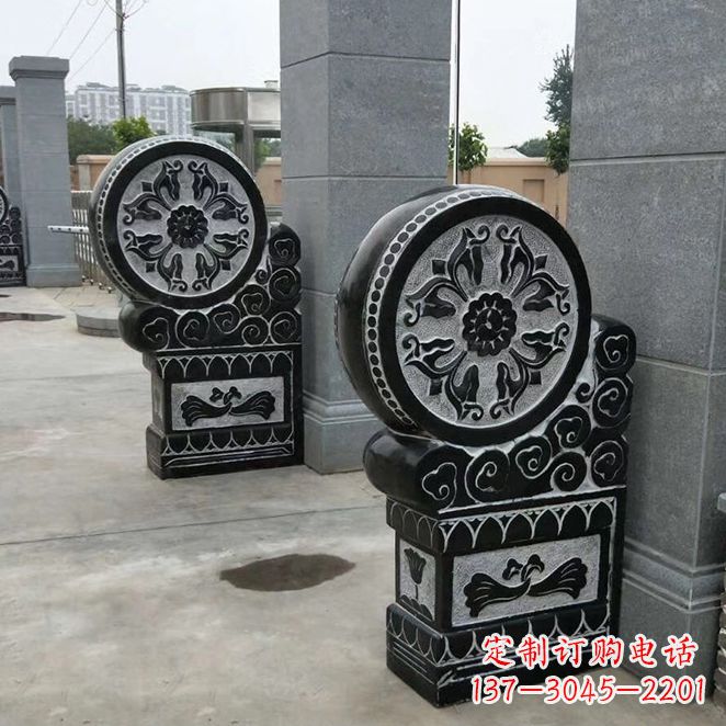 福建中领雕塑自主设计专业制作石雕门墩狮子,专…