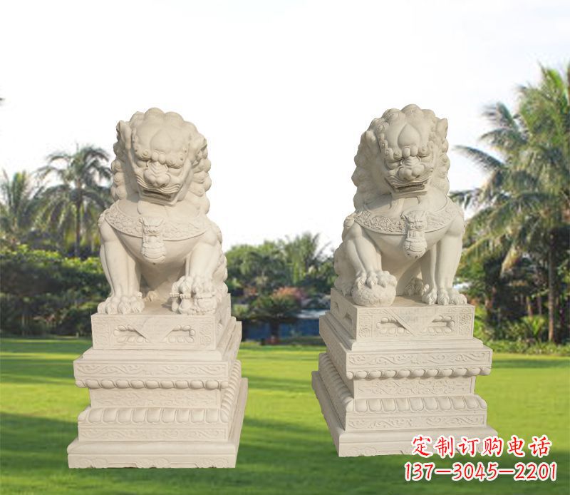 福建狮子雕塑增添华贵气息