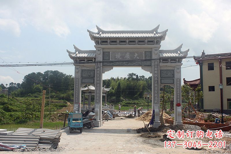 福建石雕牌坊 浮雕墙仿古