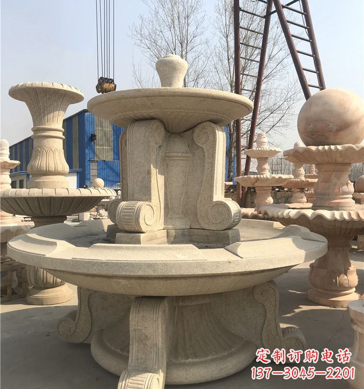 福建石雕喷泉池:定制精美的雕塑水池
