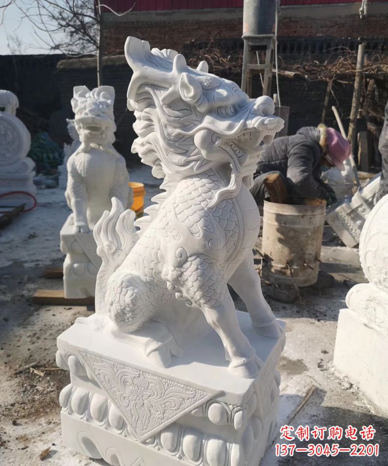 福建正宗古典麒麟神兽招财动物雕塑
