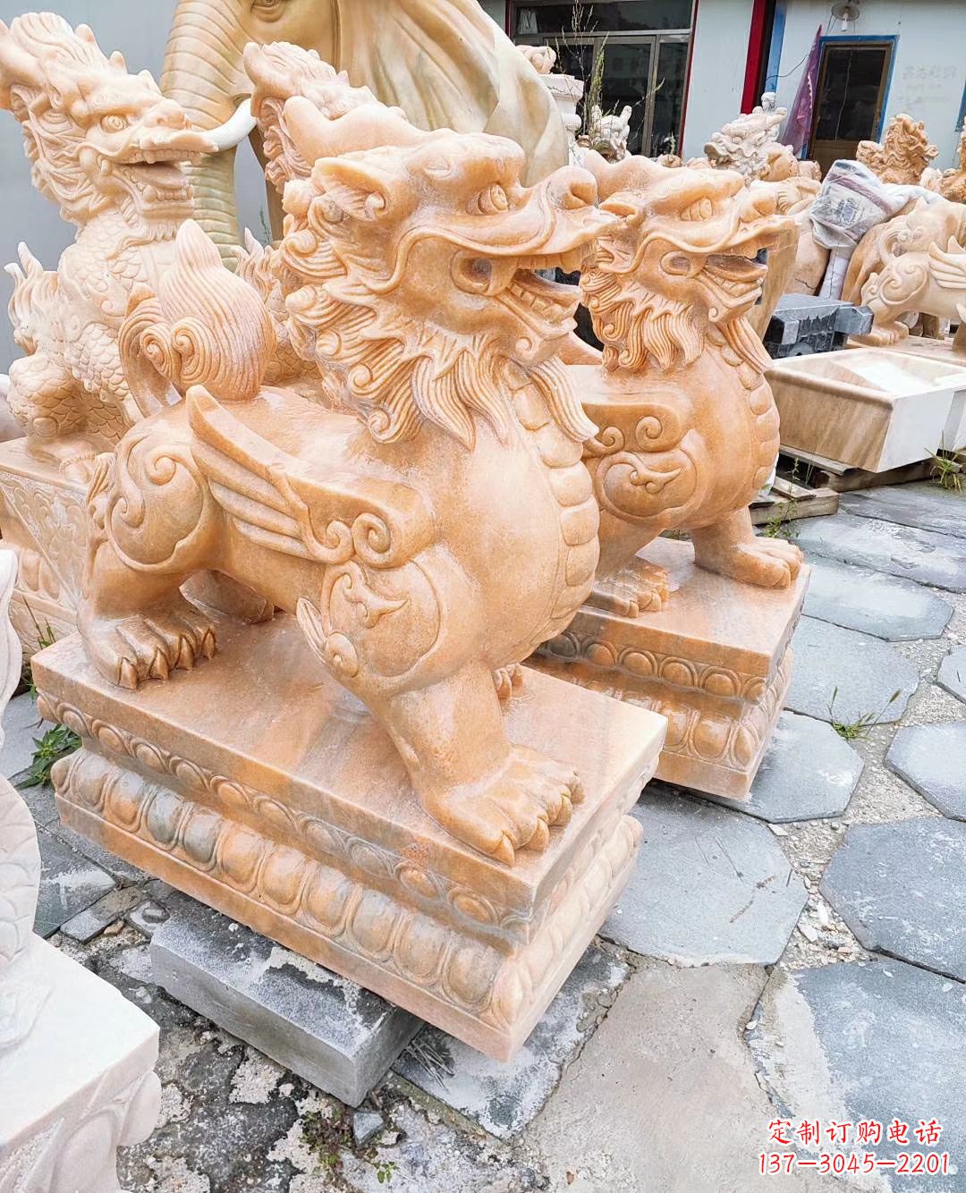 福建中领雕塑,打造经典招财麒麟