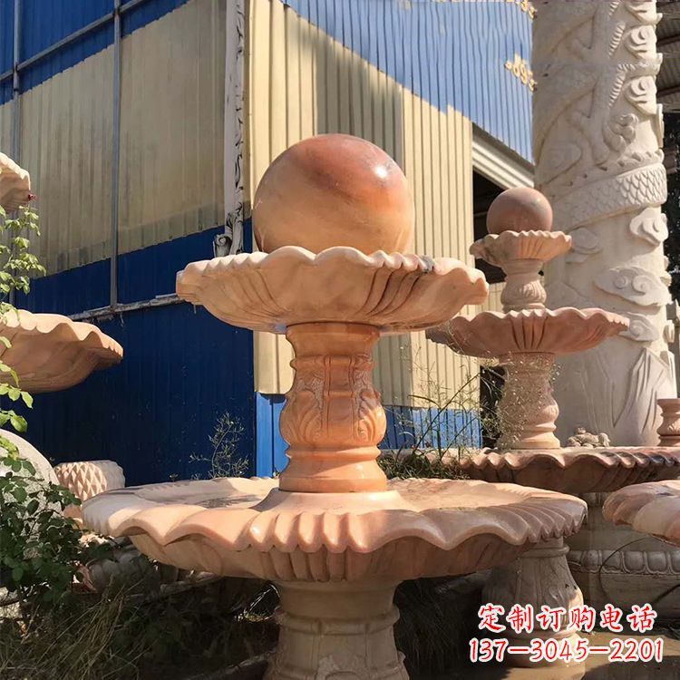 福建石雕五福临门风水球