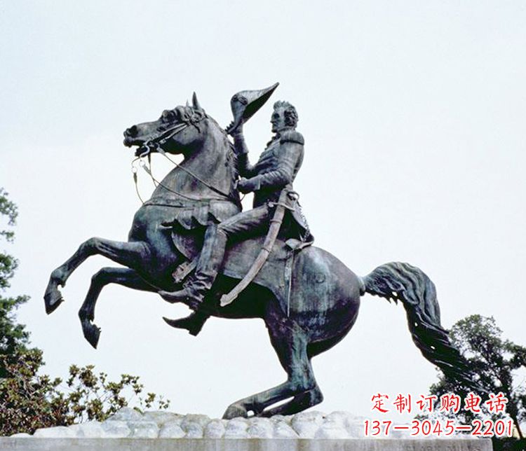 福建石雕西方骑马人物雕塑
