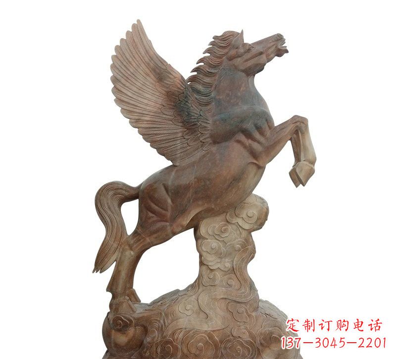 福建石雕祥云飞马