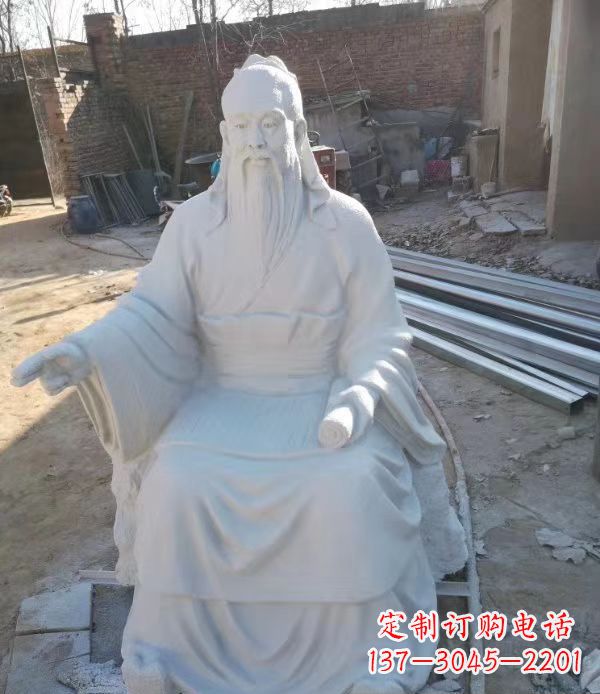 福建石雕校园孔子人物雕塑