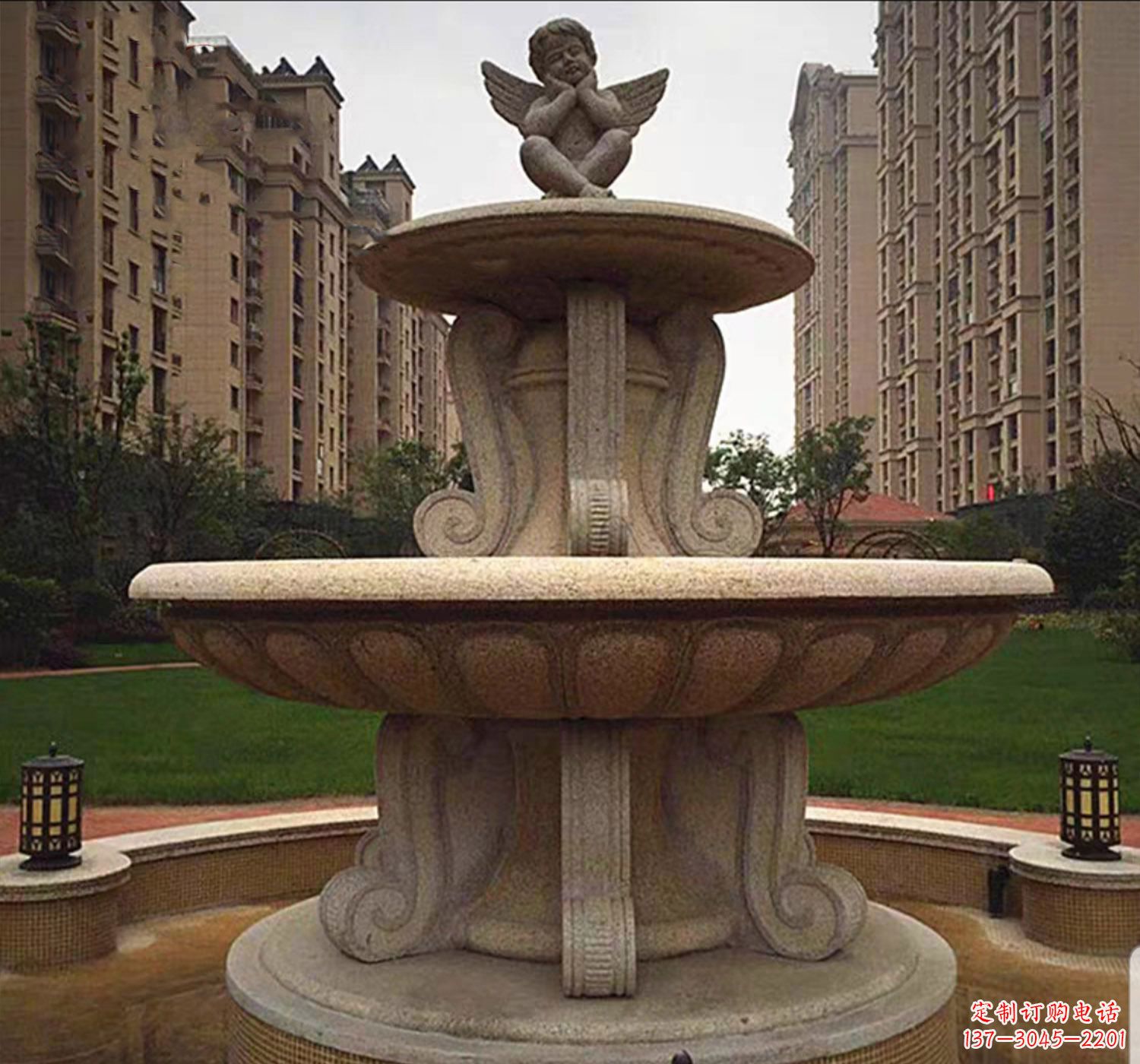 福建石雕鱼喷泉