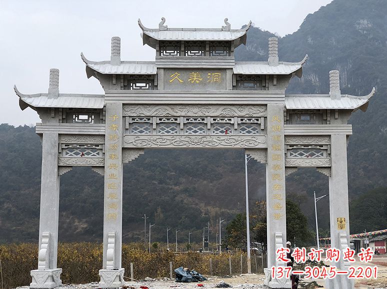 福建石牌坊 石雕