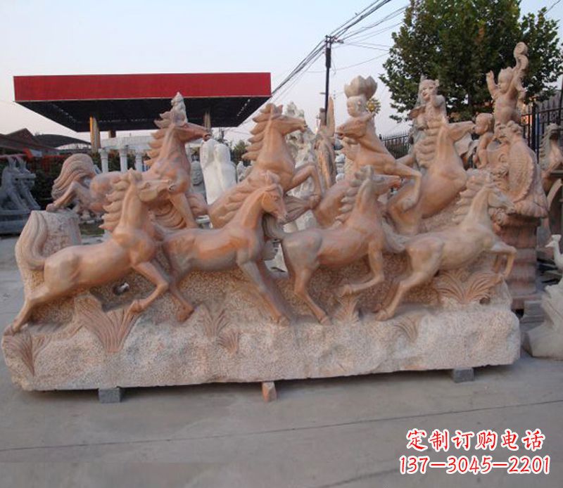 福建石头奔马雕塑