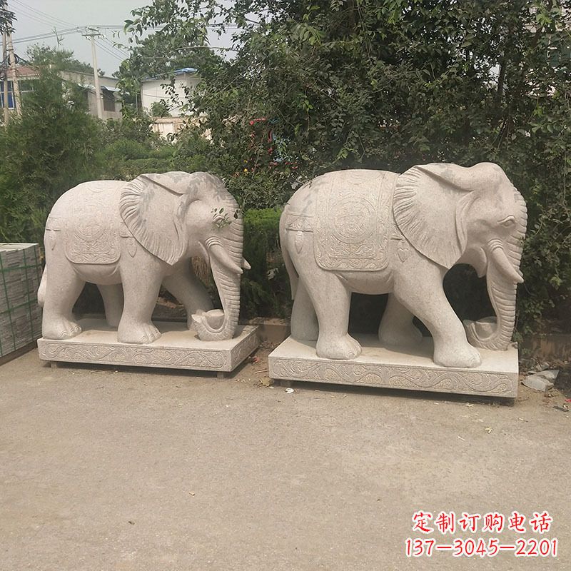 福建石头大象雕塑