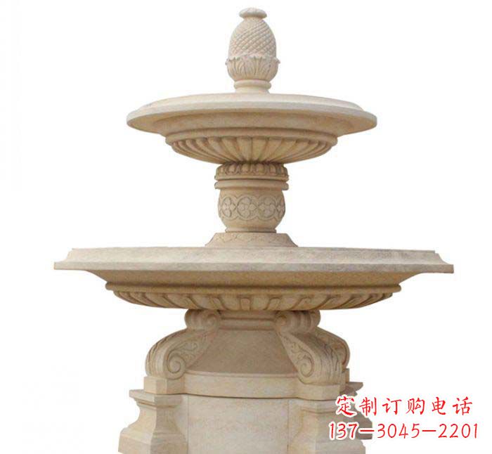 福建双层欧式喷泉别墅石雕