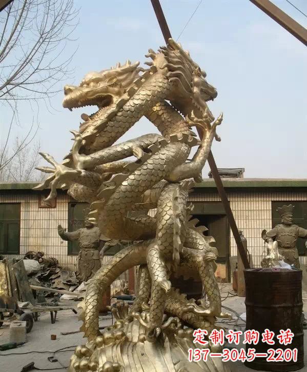 福建双龙铜雕