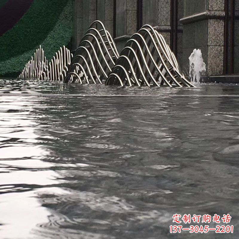福建水池水景假山不锈钢