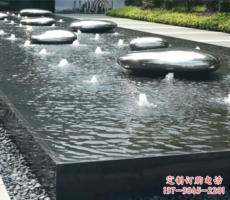 福建水滴水池不锈钢雕塑