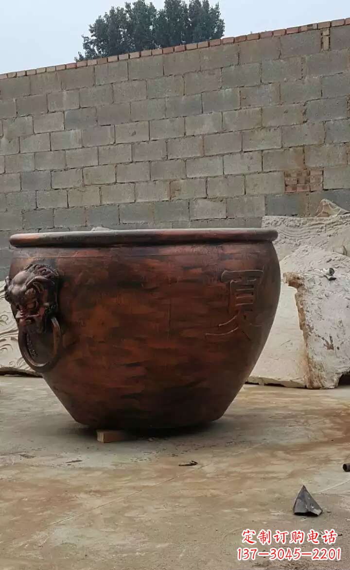 福建水缸铜雕
