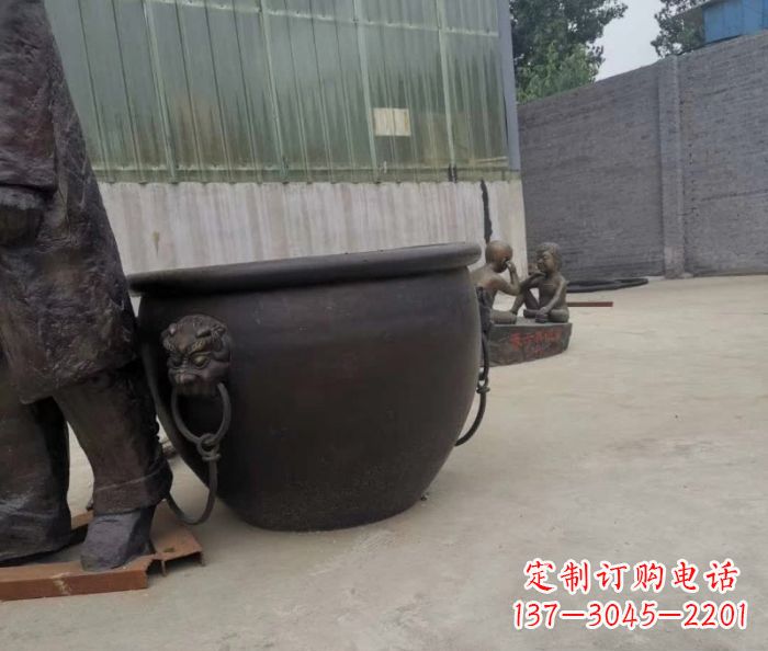 福建水缸铜雕塑 (2)