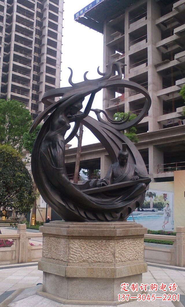 福建司马相如与卓文君铜雕