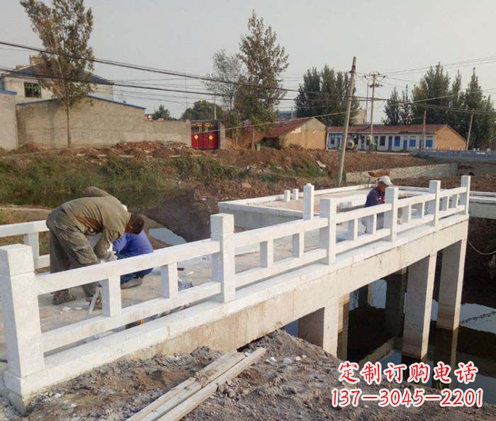 福建寺庙景观汉白玉栏板石雕