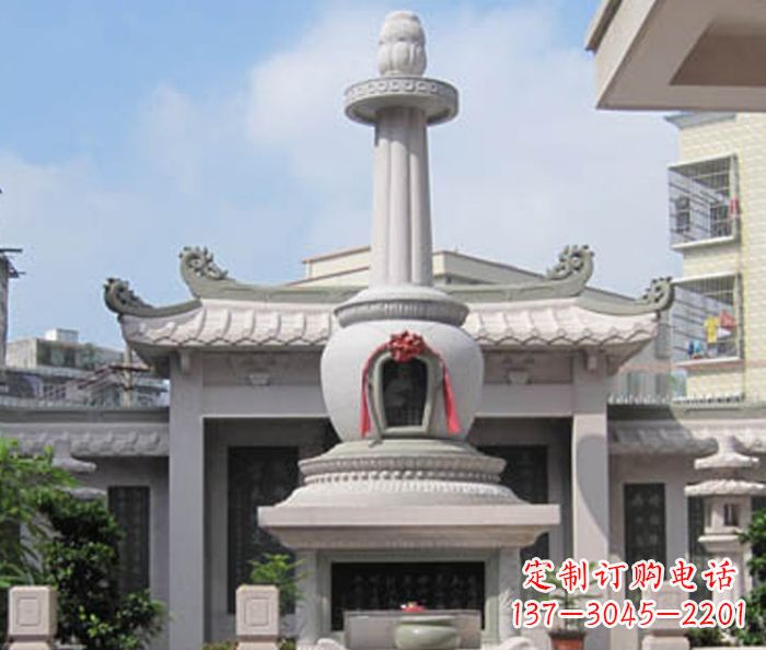 福建寺庙景观舍利塔石雕 (4)