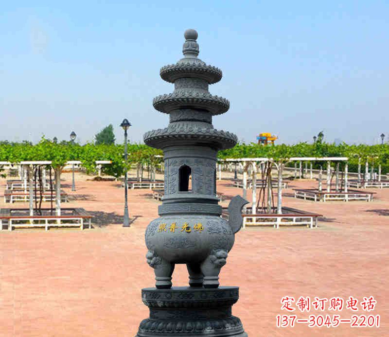 福建寺庙塔铜雕香炉