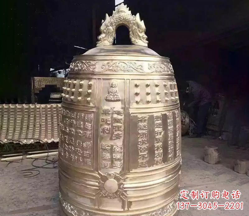 福建寺庙铜钟雕塑 (3)
