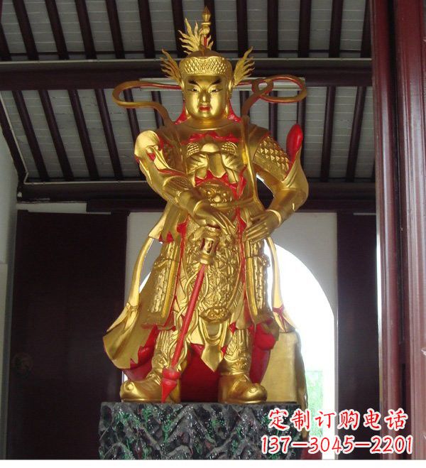 福建寺庙韦陀菩萨铜雕