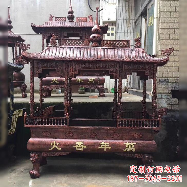 福建寺庙香火香炉雕塑