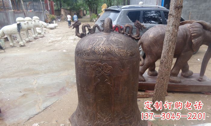 福建寺庙铸铜钟铜雕 (3)