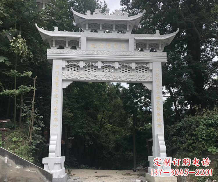 福建寺院牌坊石雕