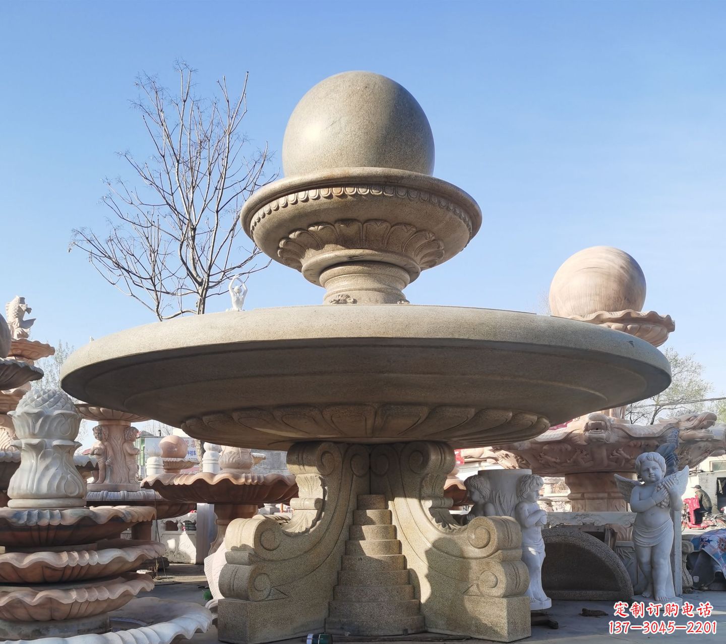 福建松香玉大理石风水球