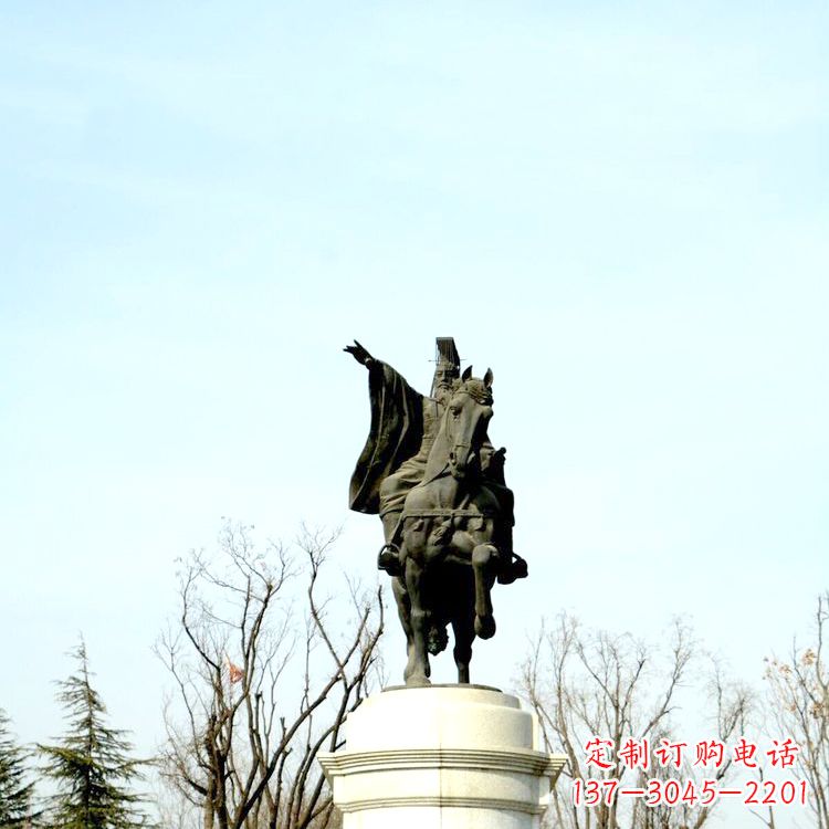 福建隋文帝杨坚铜雕塑像