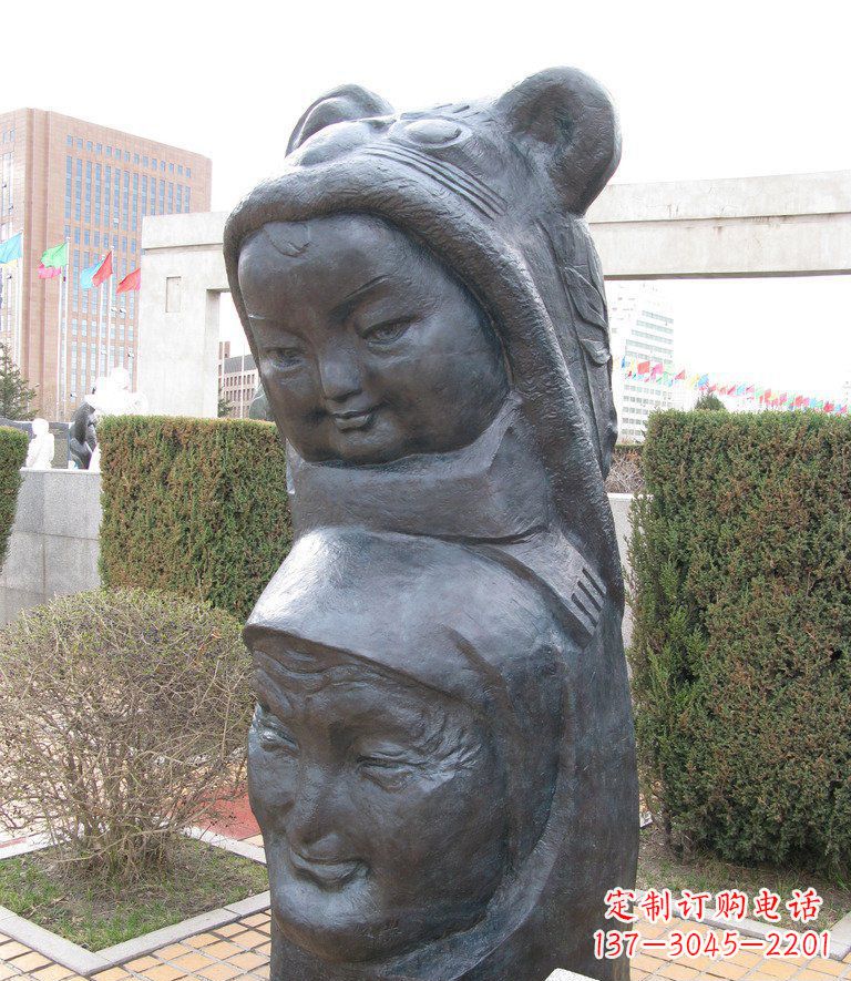 福建孙奶亲情人物头像铜雕