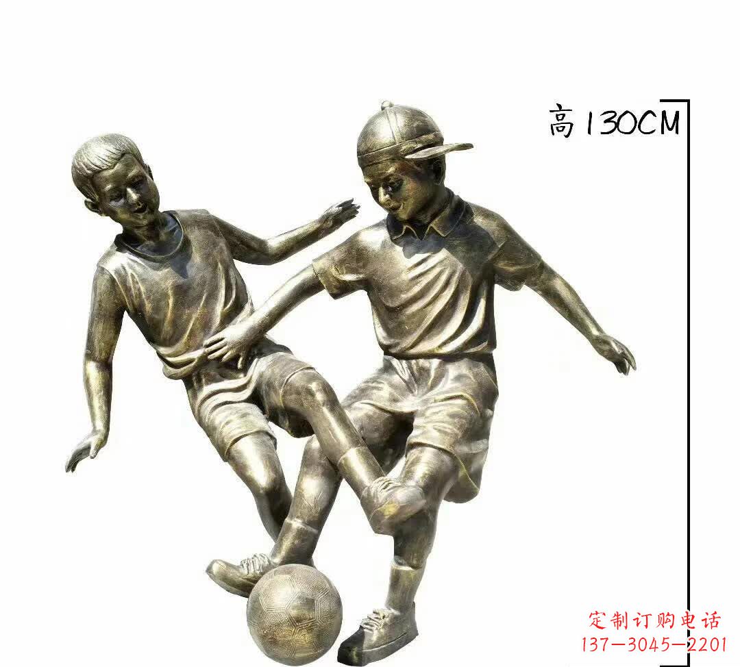 福建踢足球人物铜雕112