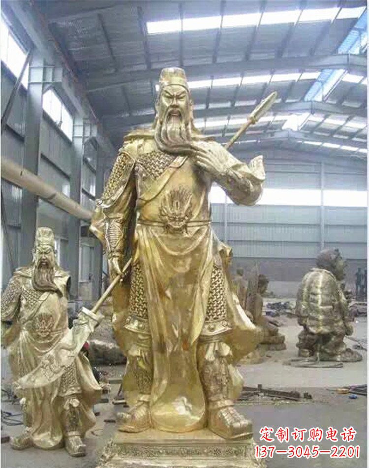 福建提刀关公武财神雕塑