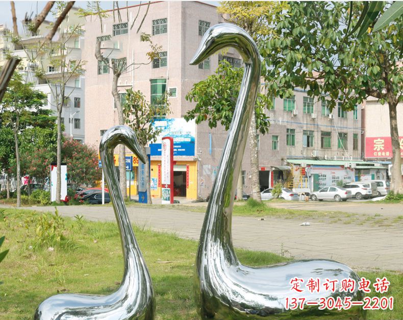 福建天鹅抽象不锈钢雕塑112