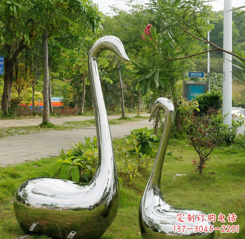 福建天鹅抽象不锈钢雕塑