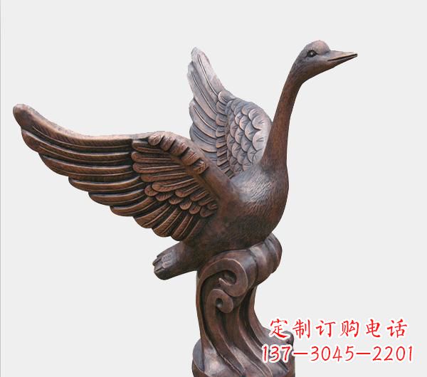 福建天鹅锻铜雕塑